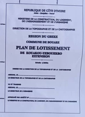 VENTE DE TERRAINS À BOUAKÉ - KOUAKOU-YEBOURO
